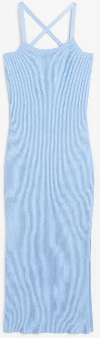 Open-backed Rib-knit Dress