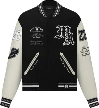 Logo Patch Varsity Bomber Jacket