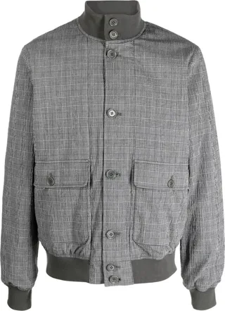 Tartan-Check Bomber Jacket