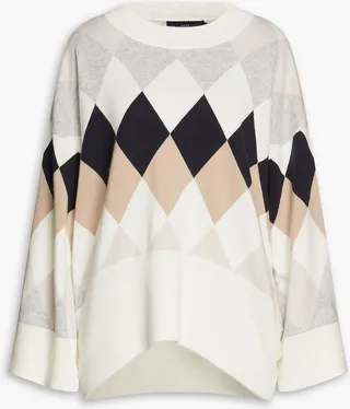 Ainsley argyle cashmere sweater