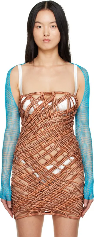 Isa Boulder SSENSE Exclusive Blue Lacework Sleeves