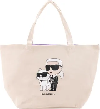 Recycled material shopping bag with iconic print