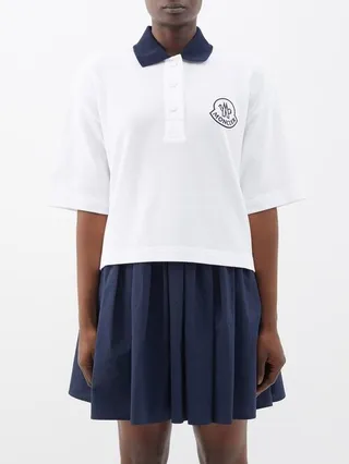 Contrast-collar Cotton-piqué Polo Shirt