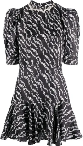 Suisse floral-print mini dress