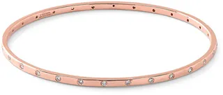 18K Rose Gold Diamond Ellipse Bangle