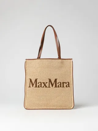 Max Mara Easy Bag woven raffia bag