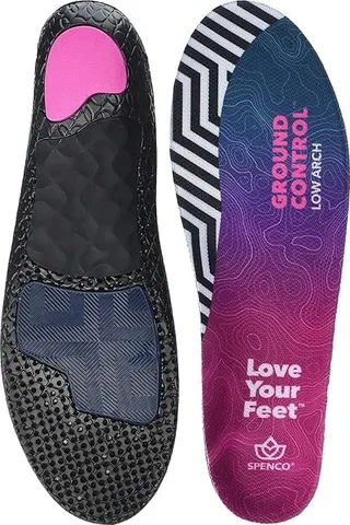 Spenco Ground Control Low Arch (Black) Insoles Accessories Shoes