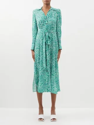 Petra Leopard-print Silk Midi Dress
