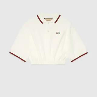 Cotton piquet polo shirt with Web