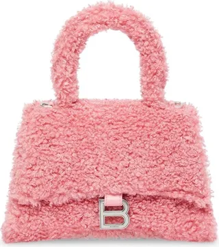 S Hourglass furry tote bag