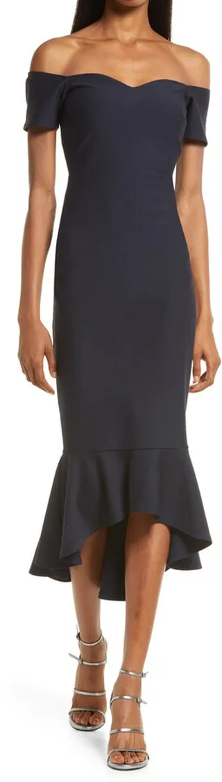 How Much I Care Off the Shoulder Dress