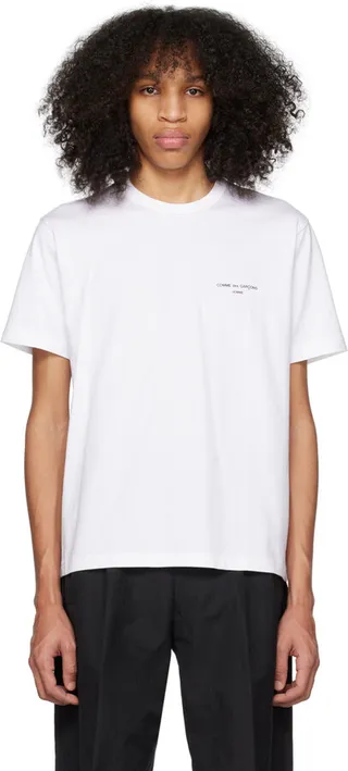 Comme des Garçons Homme White Crewneck T-Shirt