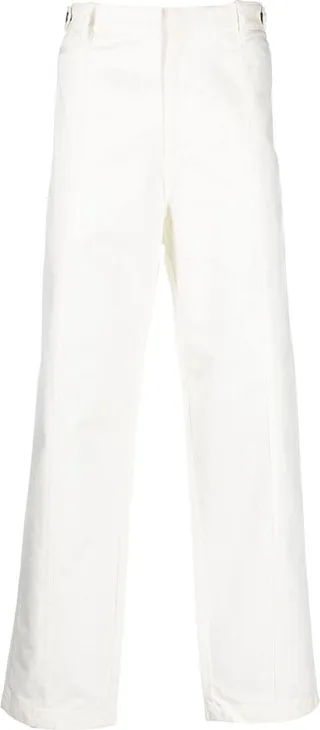 Straight-Leg Cotton Trousers