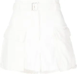 Cargo-Pocket Belted Shorts