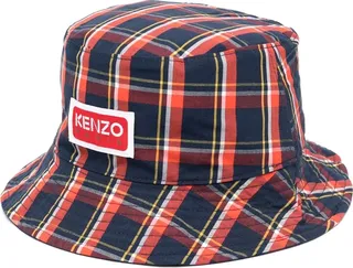 Plaid-Check Print Bucket Hat