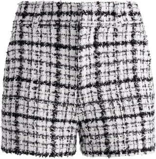 Paula high-waist tweed shorts