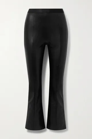 Wolford - Jenna Vegan Leather Flared Pants - Black
