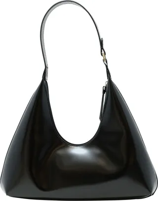 By Far Amber Black Patent Leather Handbag