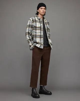 Brook Corduroy Straight Pants - Peat Khaki Green