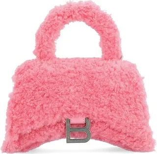 Balenciaga Furry Hourglass Small Shoulder Bag