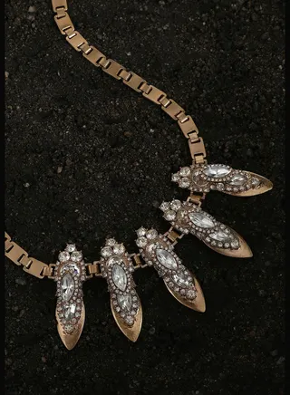 Gold Plated Designer Stone Party Necklace For Women