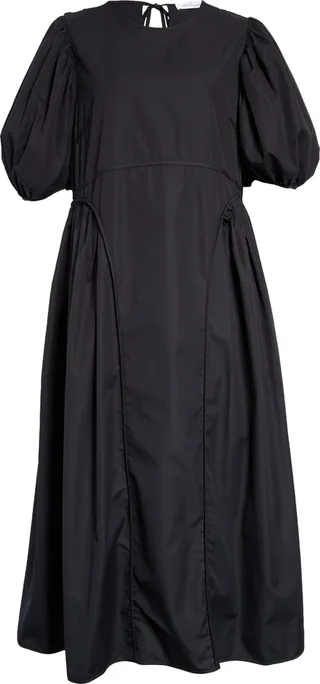 Finnegan Puff Sleeve Cotton Poplin Midi Dress