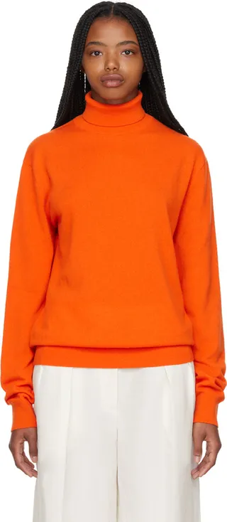 The Row Orange Ciba Turtleneck
