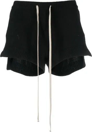 Boxers drawstring-waist knitted shorts