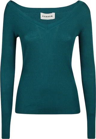 P.A.R.O.S.H. V-Neck Knitted Jumper
