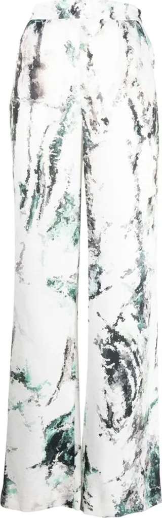 Graphic-Print Straight-Leg Trousers