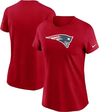 Women's Red New England Patriots Logo Essential T-shirt