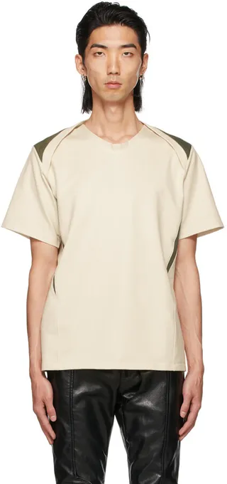 ADYAR SSENSE Exclusive Off-White & Green Clementi T-Shirt