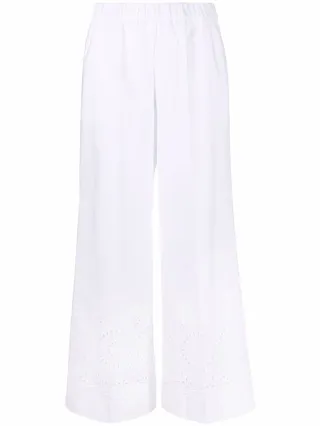 Broderie Anglaise Cropped Trousers