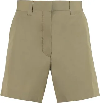 Miu Miu Logo Embroidered Tailored Shorts