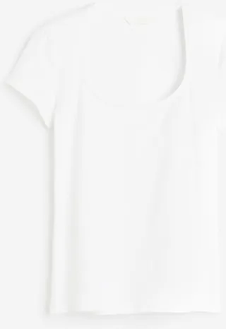 Scoop-neck T-shirt