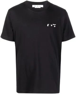 Ow logo-print slim-cut T-shirt