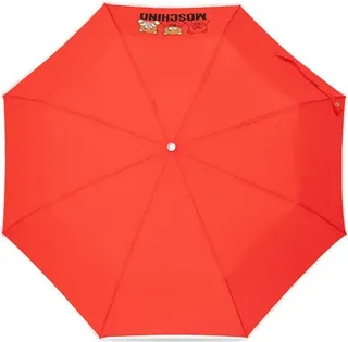 Moschino Logo-Printed Decorative Handle Umbrella