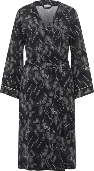 Belted Floral Cotton Twill Robe