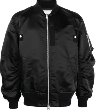 Zipped Bomber Jacket