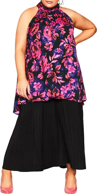 Shine Halter Neck High-Low Tunic