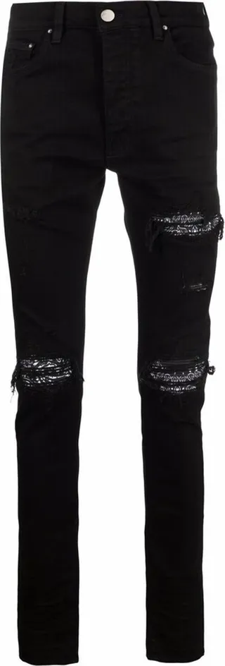 Ripped-Detailing Skinny Jeans