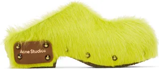 Acne Studios Green Studded Clogs