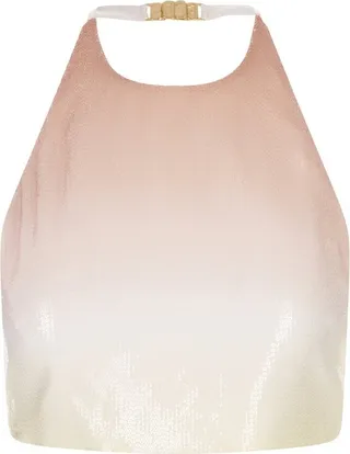 GCDS Halterneck Sequin Top
