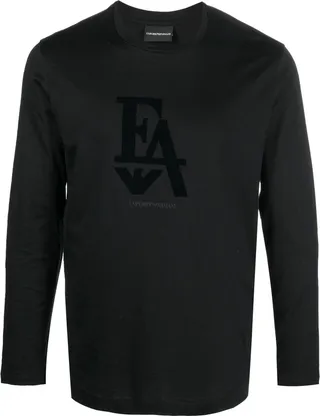 logo-print long-sleeved T-shirt