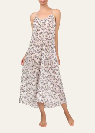 Grace Floral-Print High-Low Nightgown
