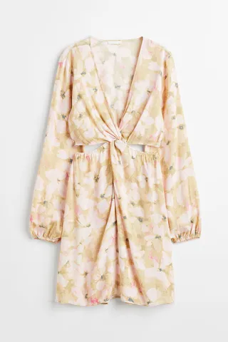 Knot-detail Cut-out Dress