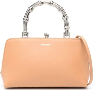 Logo-Print Leather Tote Bag