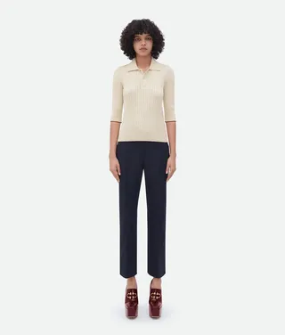 Ribbed Cotton Polo