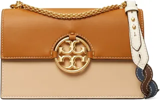 Miller Colorblock Leather Flap Shoulder Bag