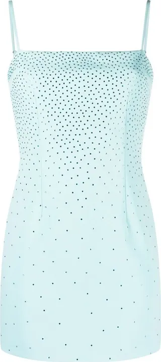 Rhinestone-Embellished Mini-Dress